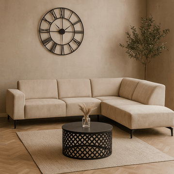 4 persoons hoekbank beige hoek rechts