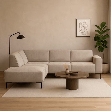 4-persoons zitbank beige hoek links