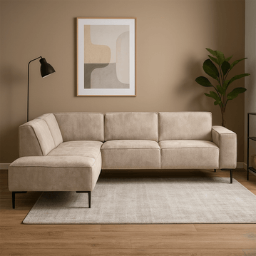 4-persoons zitbank beige hoek links