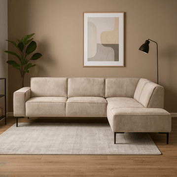 4-persoons zitbank beige hoek rechts