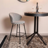 Barkruk Beige met zwart onderstel