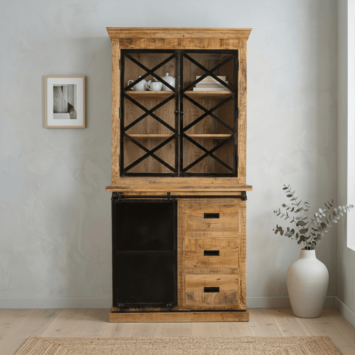 Mangohouten Buffetkast Denver 120 cm met Deurtjes X Mahom