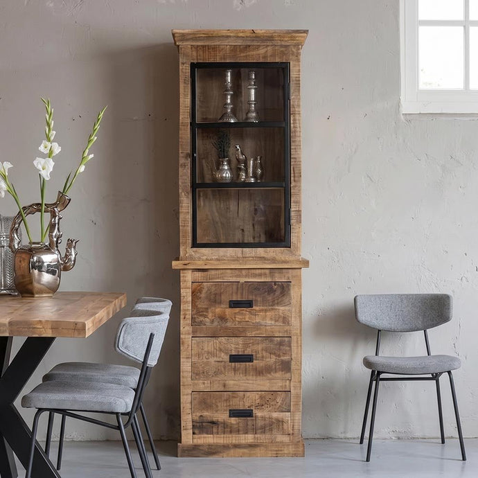 Mangohouten Buffetkast Denver 65x200 cm Recht Mahom