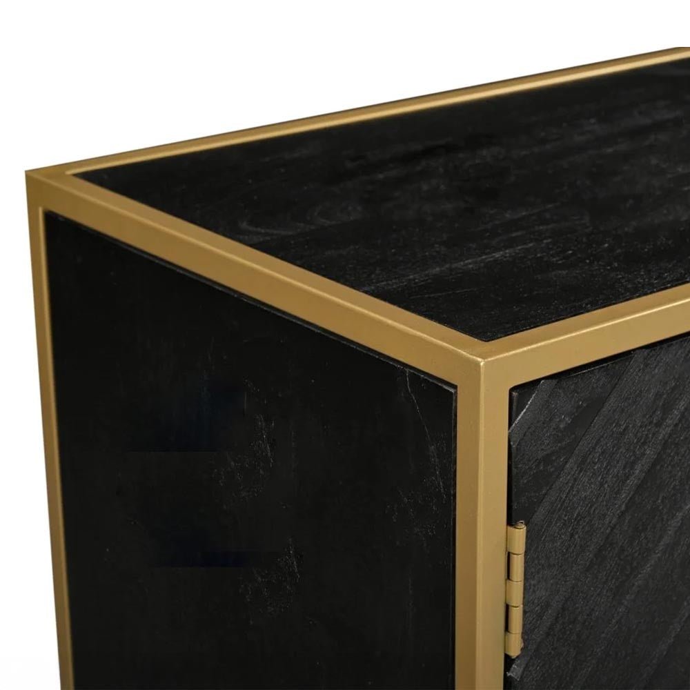 Mangohouten Dressoir Napels 165 cm Goud Mahom