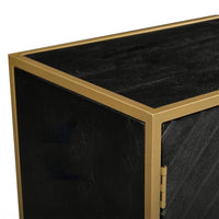 Mangohouten Dressoir Napels 165 cm Goud Mahom