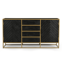 Mangohouten Dressoir Napels 165 cm Goud Mahom