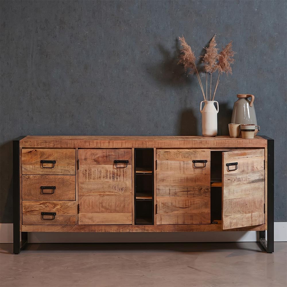 Mangohouten Dressoir Stockton 200 cm Mahom
