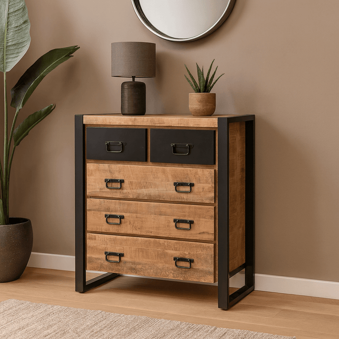 Mangohouten Kast Britt 85 cm Mahom