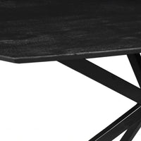 Mangohouten Eettafel Vicenza Black Deens Ovaal 180x100 cm Mahom
