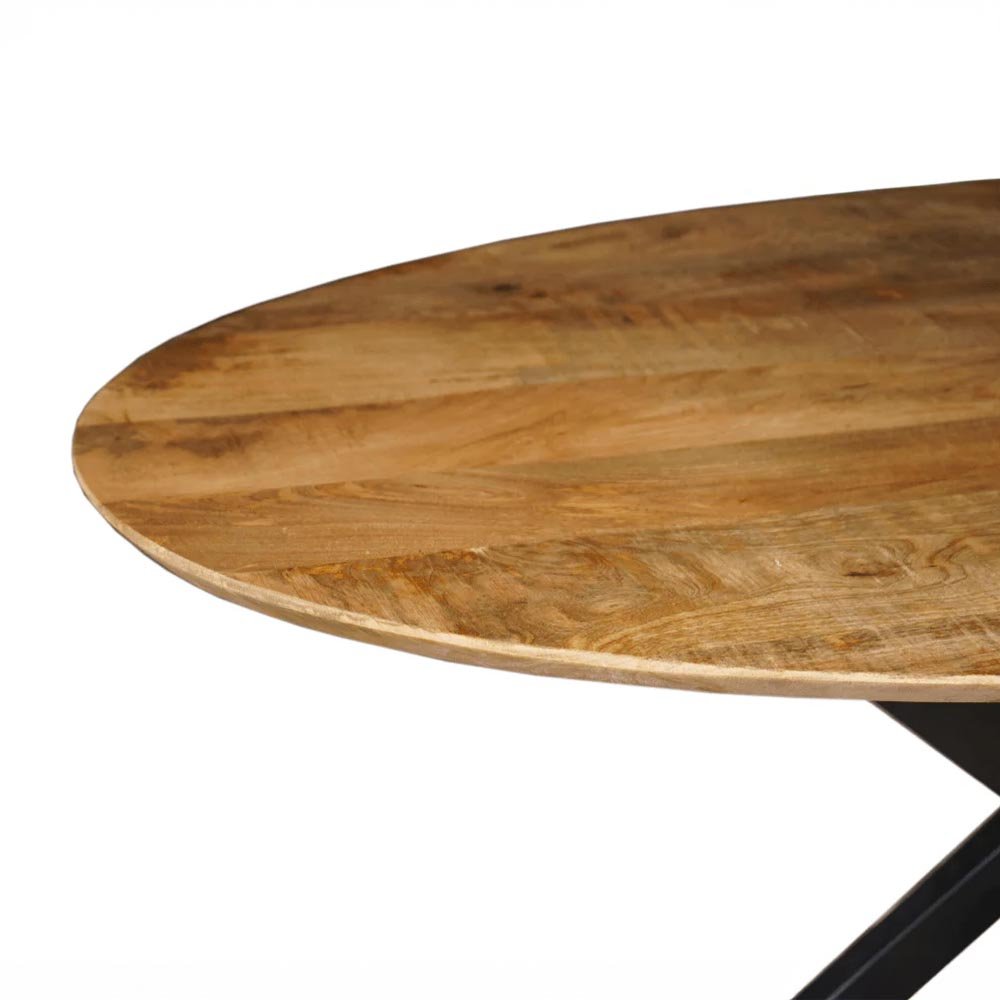Mangohouten Eettafel Bologna Ovaal 180x100 cm Mahom