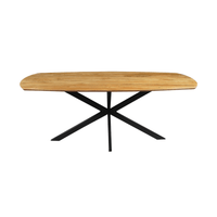 Mangohouten Eettafel Vicenza Deens Ovaal 180x100 cm Mahom