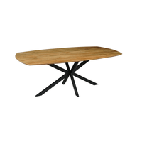 Mangohouten Eettafel Vicenza Deens Ovaal 210x100 cm Mahom