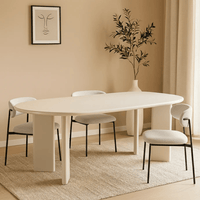 Eettafel Savannah Mircocement Organisch 210 cm Beige Mahom