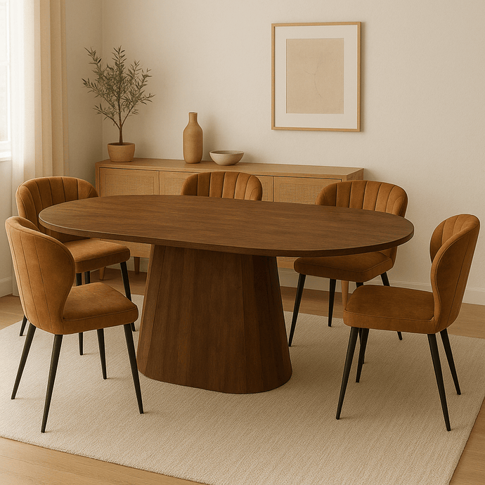 Mangohouten Eettafel Nova capsule donkerbruin 240×110 cm Mahom