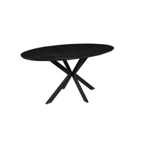 Mangohouten Eettafel Bologna Ovaal Black 240x110 cm Mahom