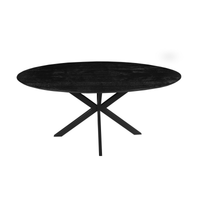 Mangohouten Eettafel Bologna Ovaal Black 240x110 cm Mahom