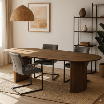 Mangohouten eettafel walnoot 240x110cm