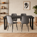 Mangohouten Eettafel Black Rechthoek 160x90 cm