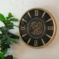 Klok Devon L goud Ø80cm