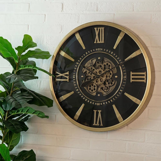 Klok Devon L goud Ø80cm