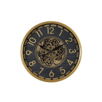 Wandklok Ceulen S zwart/goud Ø60cm