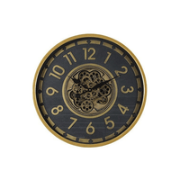 Wandklok Ceulen L zwart/goud Ø70cm