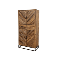 Mangohouten Kast Reno 100 cm met 2 lades en 4 deuren Mahom