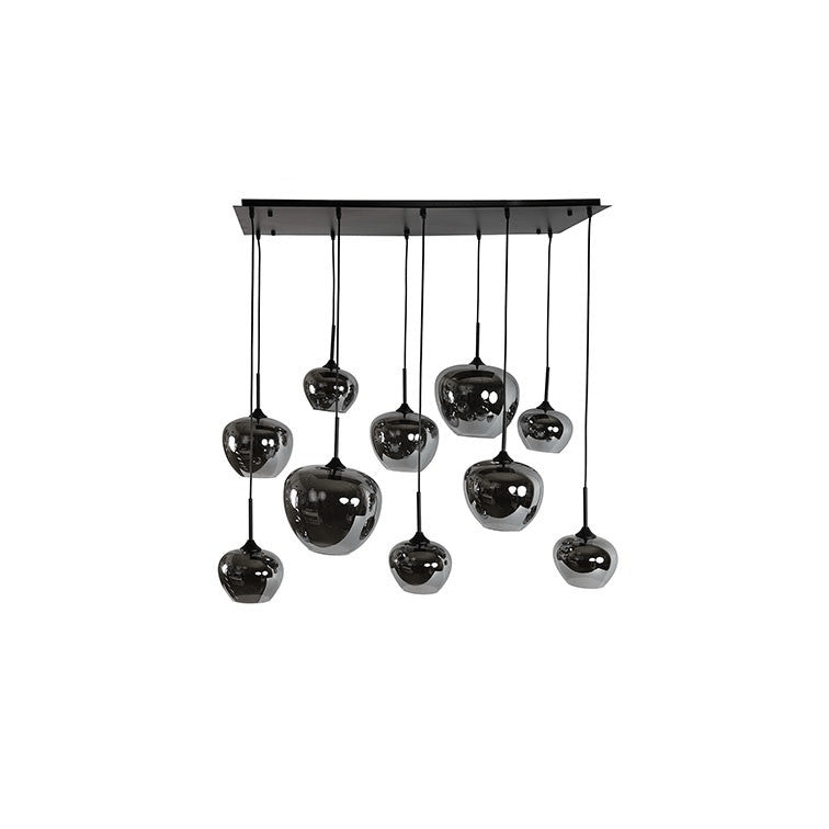 Hanglamp 10xE27 rh Galaxy II zwart
