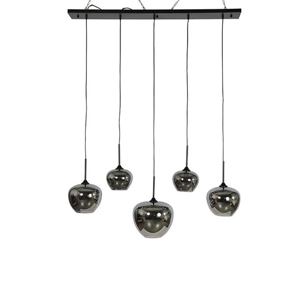 Hanglamp 5xE27 rh Galaxy II zwart