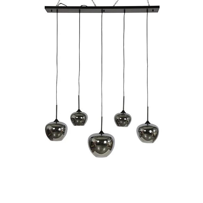 Hanglamp 5xE27 rh Galaxy II zwart