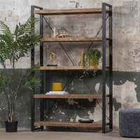 Mangohouten Boekenkast Britt 160 cm Mahom