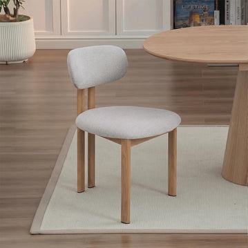 Mangohouten eetkamerstoel Noor beige
