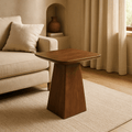 Mangohouten salontafel donkerbruin vierkant 40x40 cm