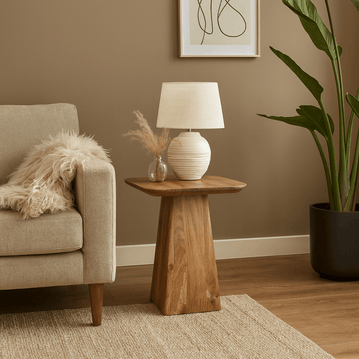 Mangohouten salontafel vierkant 40x40cm
