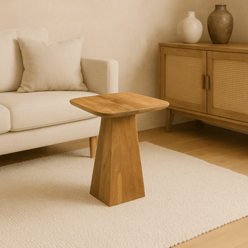 Mangohouten salontafel vierkant 40x40cm