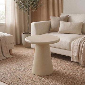 Ronde salontafel van microcement