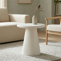 Salontafel Rond Savannah Microcement 45 cm Wit Mahom