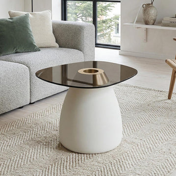 Salontafel met glazen blad