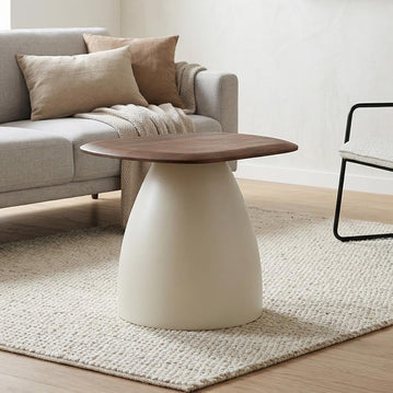 Salontafel van mangohout met witte poot