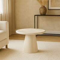 Salontafel Savannah Microcement Rond 60 cm Beige Mahom