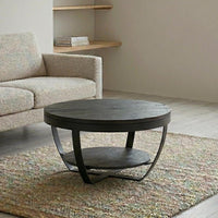 Mangohouten Salontafel Bakersfield Black 65 cm Mahom