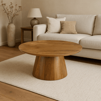 Mangohouten salontafel Nova rond 80 cm Mahom