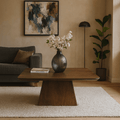 Mangohouten salontafel donkerbruin vierkant 80x80cm