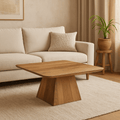 Mangohouten salontafel vierkant 80x80cm