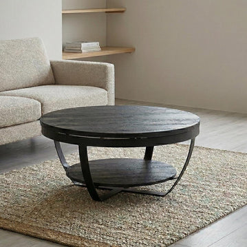 Mangohouten Salontafel Black 90 cm