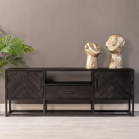 Mangohouten TV Meubel Toronto Black 145 cm Mahom