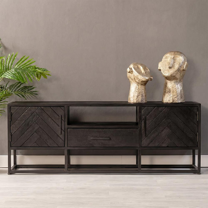 Mangohouten TV Meubel Toronto Black 145 cm Mahom