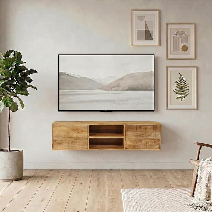 Mangohouten Tv meubel zwevend Harlow 150cm Mahom