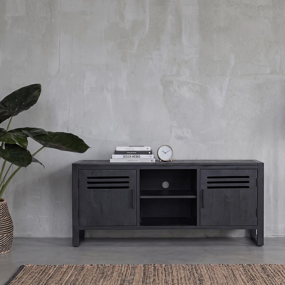 Mangohouten TV Meubel Henderson Black 150 cm Mahom