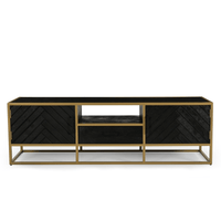 Mangohouten TV Meubel Napels 165 cm Goud Mahom